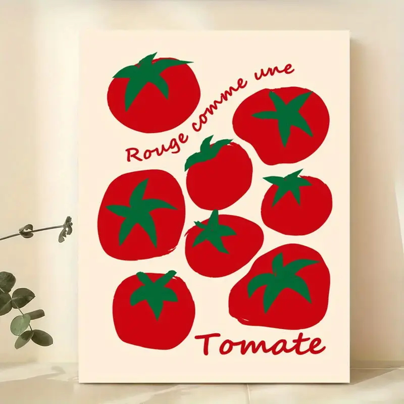Interior Design Living Room - Moderno colorido vermelho tomates arte da