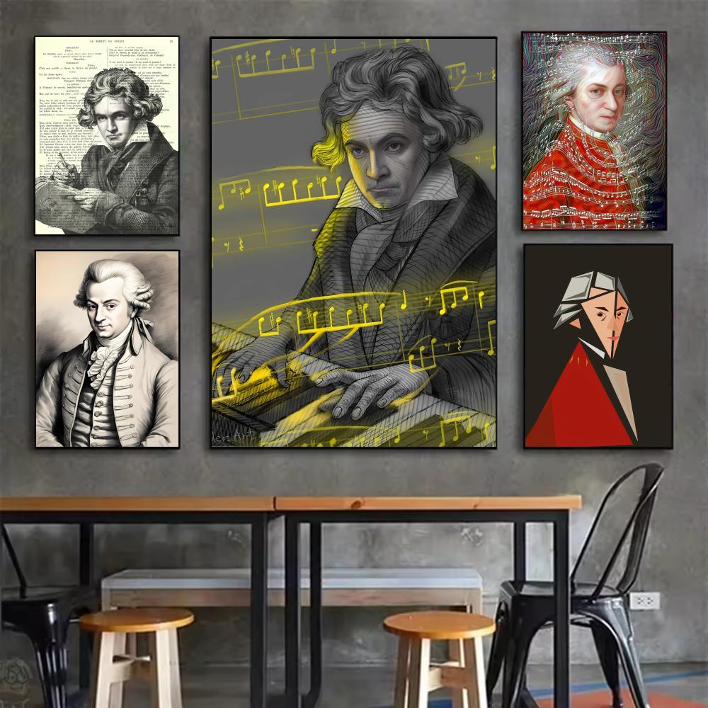 Interior Design Studio - Música clássica m-ozart cartaz minimalista fácil