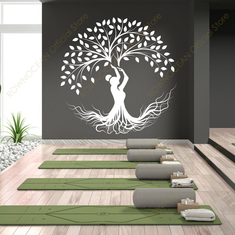 Interior Design Studio - Design criativo yoga árvore adesivo de