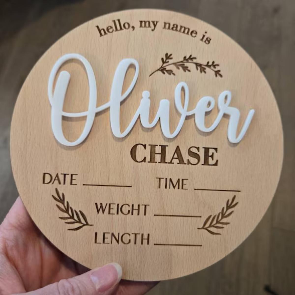 Interior Design Names - 1 Placa de Madeira Personalizada para