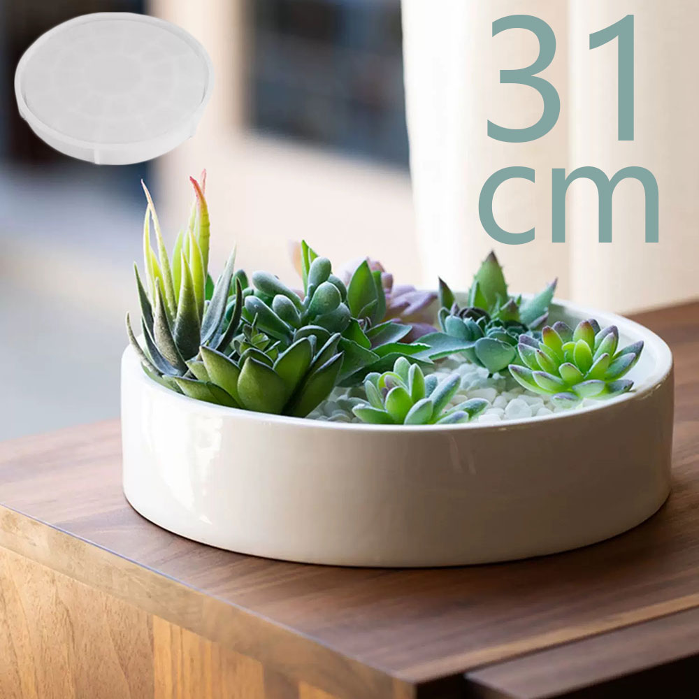 Terrazzo Pot Cement - 31cm redondo cimento vaso de flores