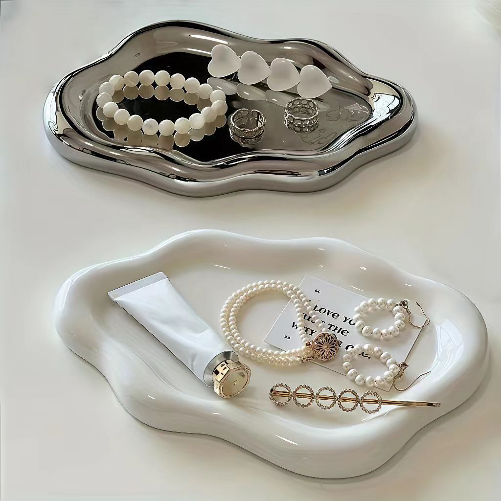 Travertine Tray Oval - 1 unidade Bandeja de Joias para