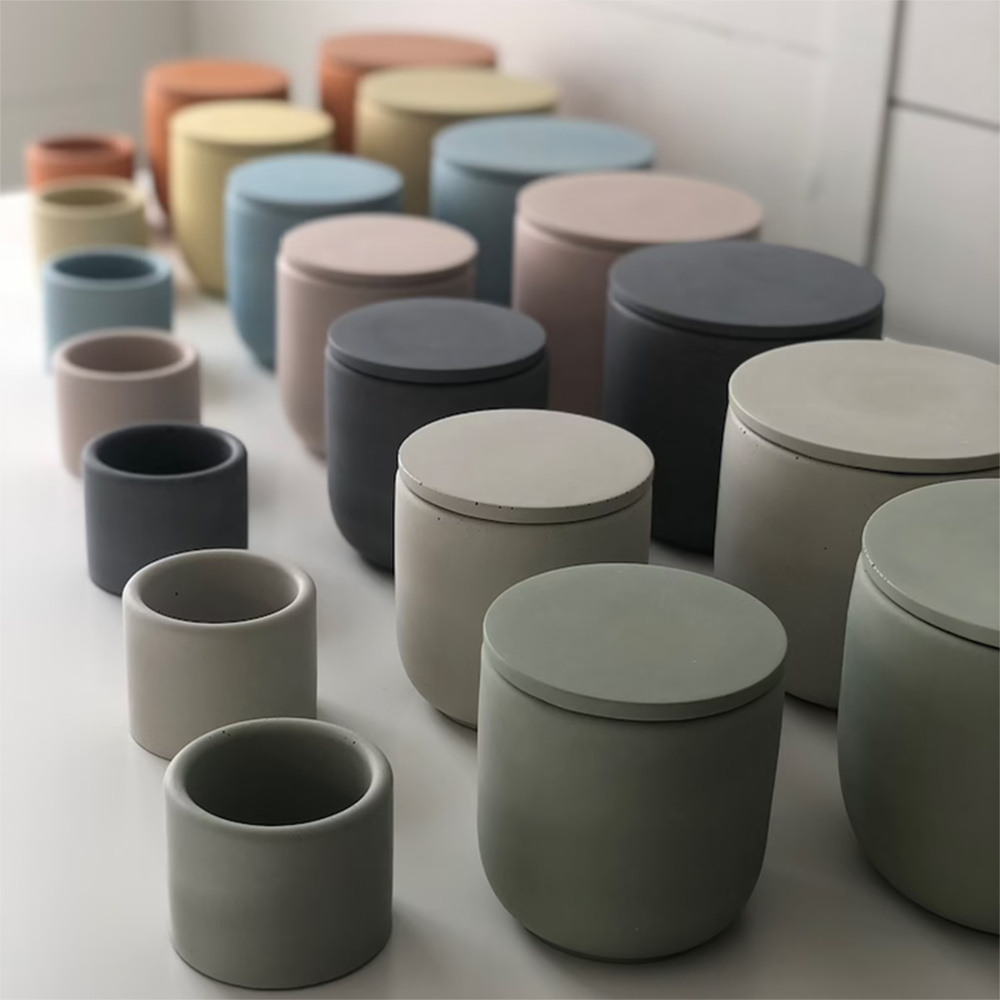 Terrazzo Pot Cement - Caixa De Cimento Com Moldes De