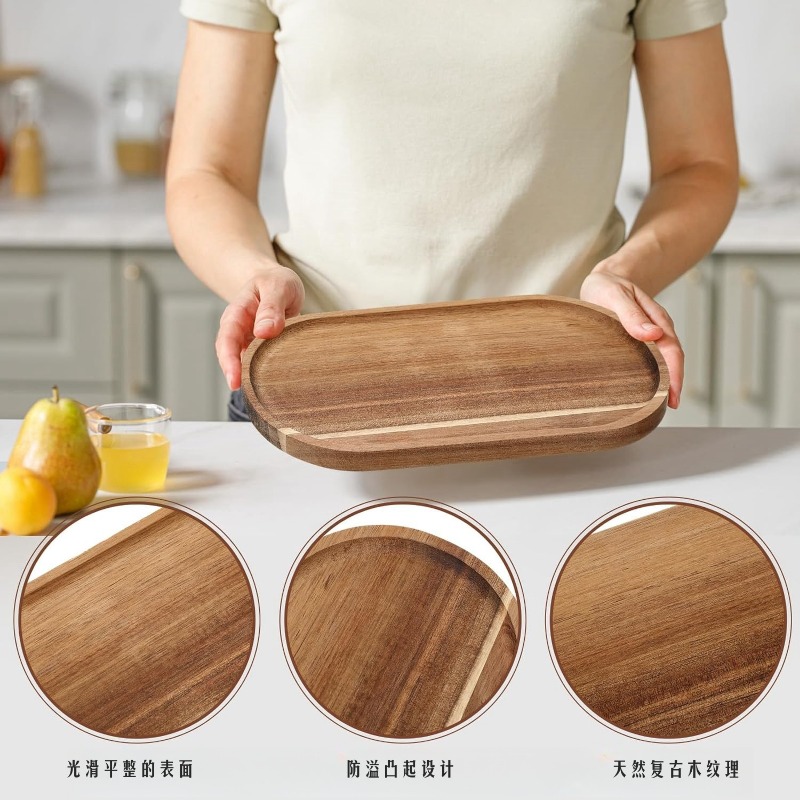 Conjunto de bandeja de madeira - Travertine Tray Oval avaliação e preço