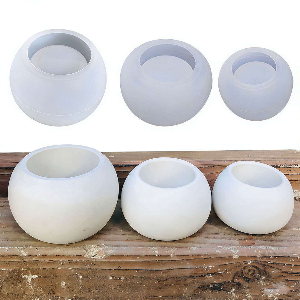 Kit de 3 Moldes de Silicone Re - Terrazzo Pot Cement avaliação e preço