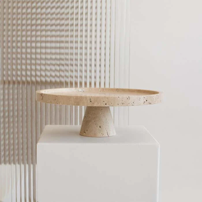 Suporte de decoração de mármor - Travertine Tray Oval avaliação e preço