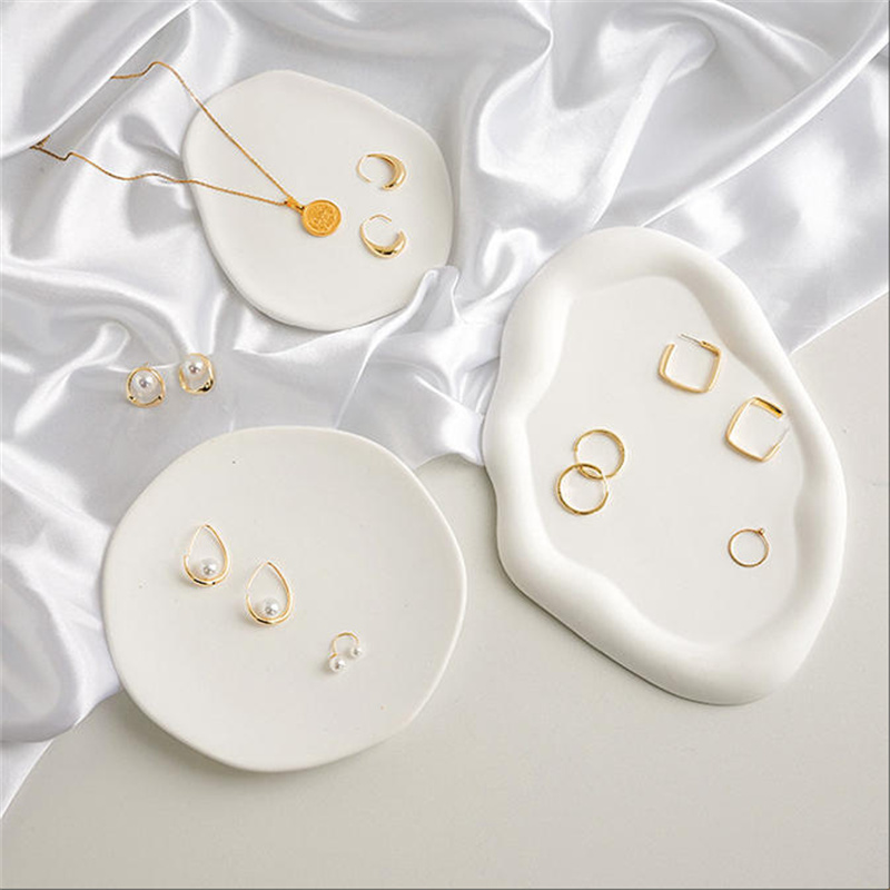 Bandeja de joias branca elegan - Travertine Tray Oval avaliação e preço