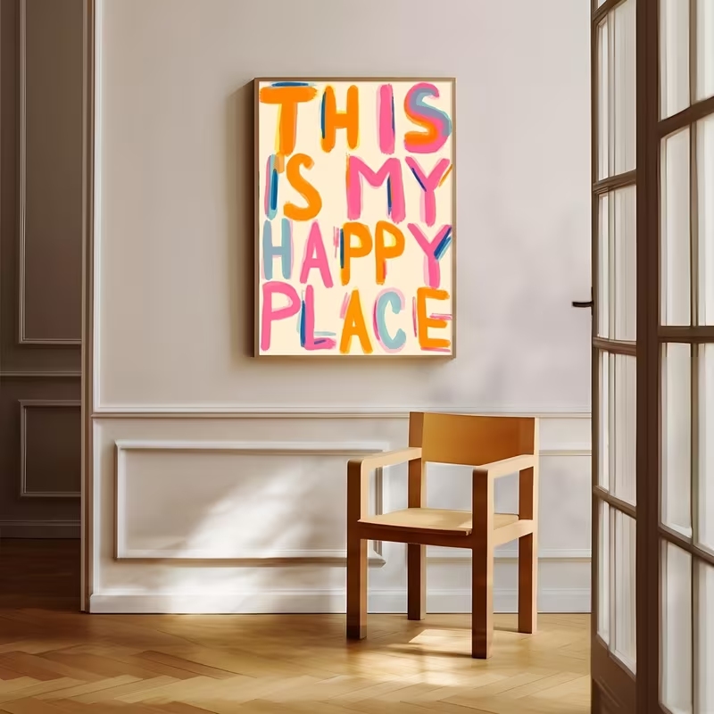 Arte de parede moderna com cit - Interior Design Living Room avaliação e preço