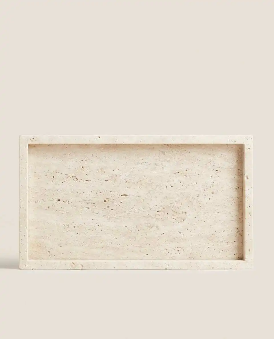 Bandeja de travertino amarelo  - Travertine Tray Oval avaliação e preço
