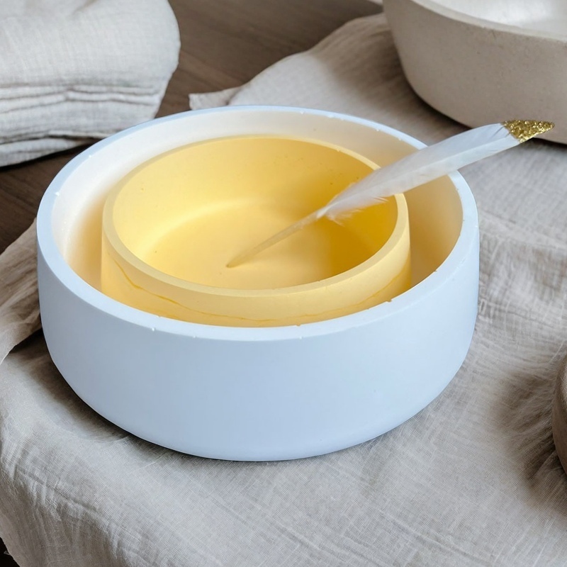 Grande tigela vaso de flores m - Terrazzo Pot Cement avaliação e preço