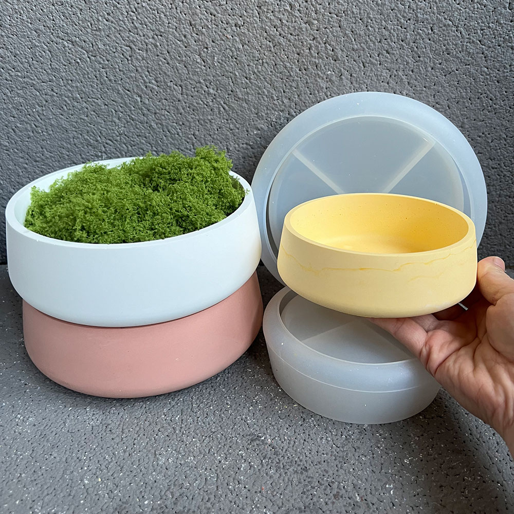 Grande tigela vaso de flores m - Terrazzo Pot Cement avaliação e preço