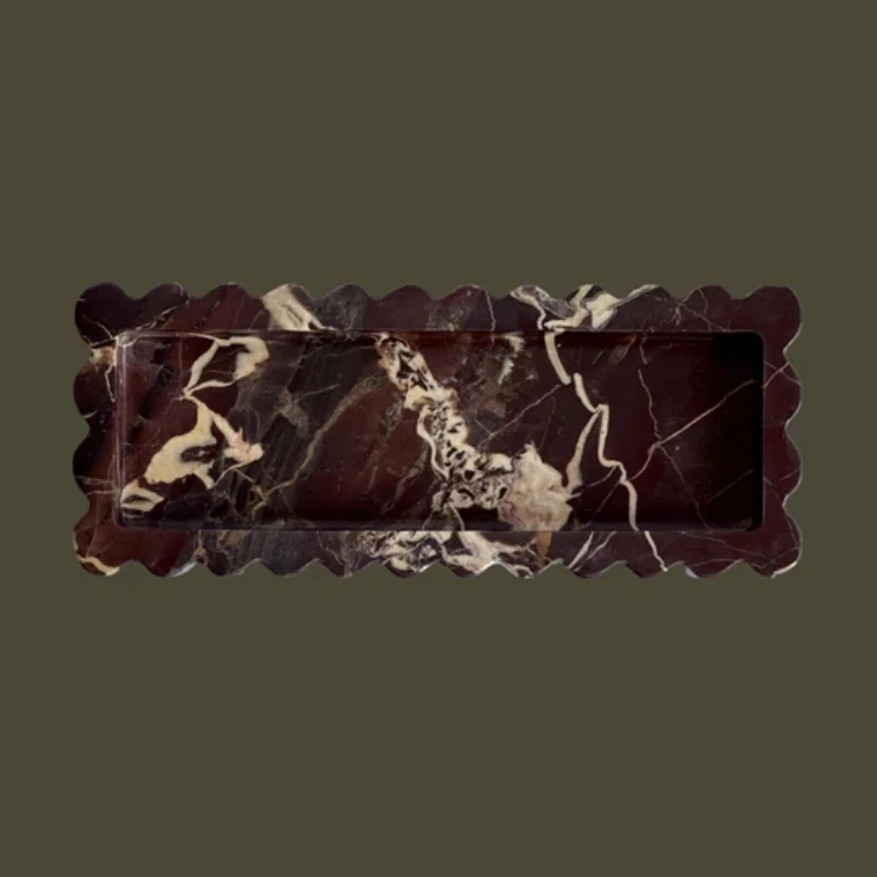 Laço retângulo recortado bande - Travertine Tray Oval avaliação e preço