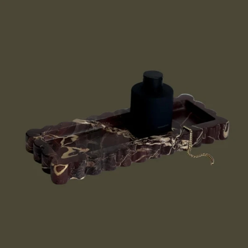Laço retângulo recortado bande - Travertine Tray Oval avaliação e preço