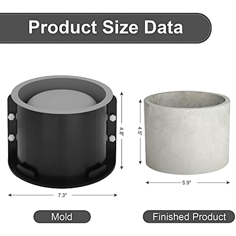 Grande Rodada Epóxi Resina Vas - Terrazzo Pot Cement avaliação e preço