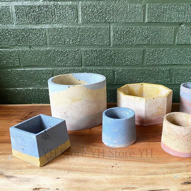 Recipiente de vela de concreto - Terrazzo Pot Cement avaliação e preço