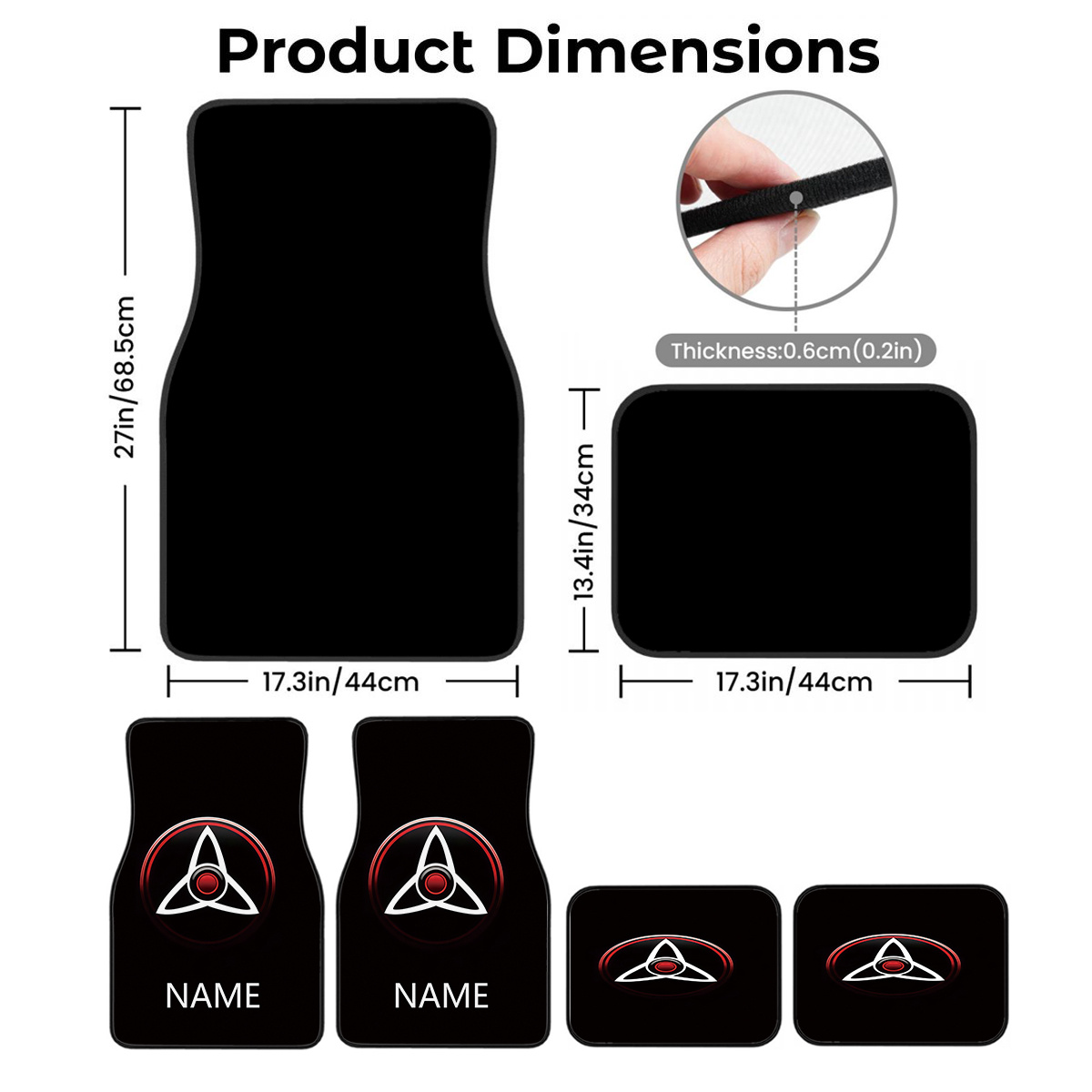 Conjunto de 4 Tapetes de Carro - Interior Design Name avaliação e preço