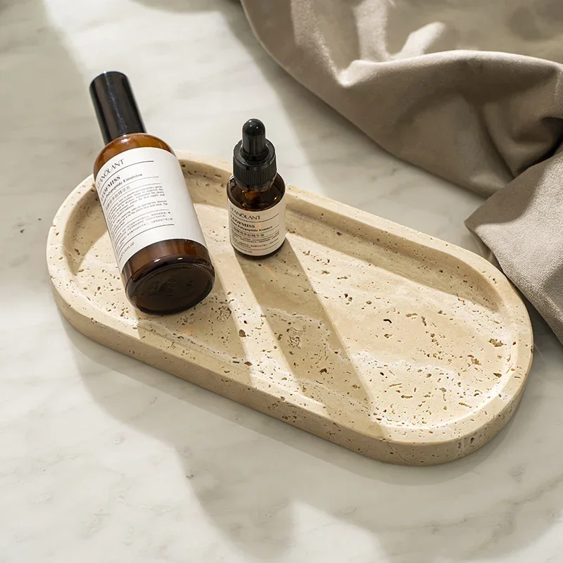 Bandeja oval de pedra traverti - Travertine Tray Oval avaliação e preço