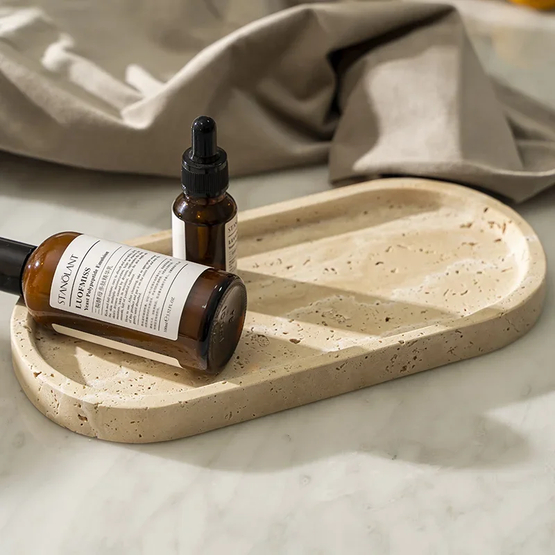 Bandeja oval de pedra traverti - Travertine Tray Oval avaliação e preço