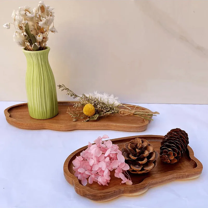 Bandeja de madeira estilo japo - Travertine Tray Oval avaliação e preço